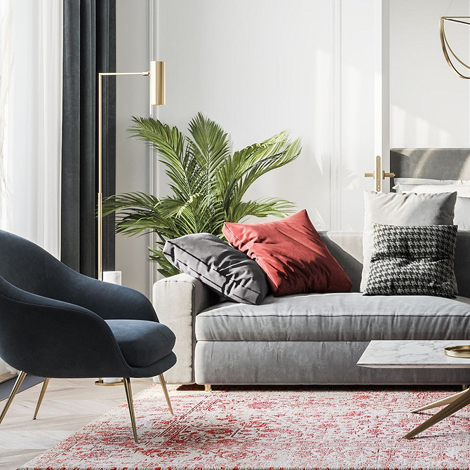 Pomysły na szary интер'єр: Połączenie mebli, dekoracji i oświetlenia dla domu.