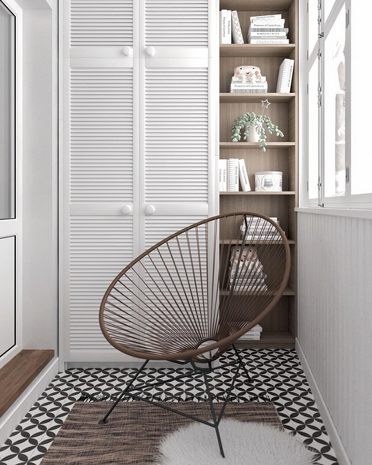 Wbudowana szafa na balkon: oszczędność przestrzeni i efektywne przechowywanie rzeczy.