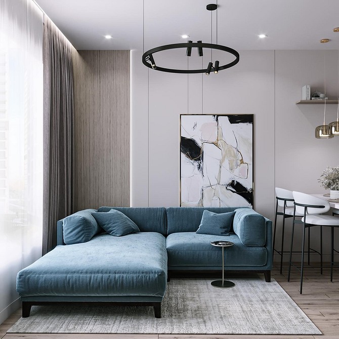 Niebieska sofa w mieszkaniu Niebieska sofa w małym mieszkaniu: inspiracje i porady aranżacyjne na 2026 rok