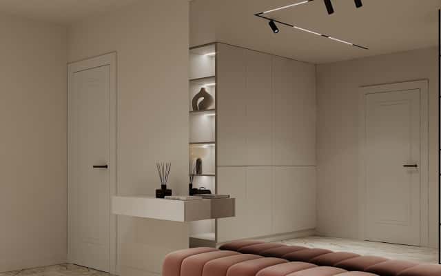 Piękno natury w kuchni Nowoczesny design kuchni łączący piękno drewna i kamienia z minimalistycznym planowaniem przestrzeni.