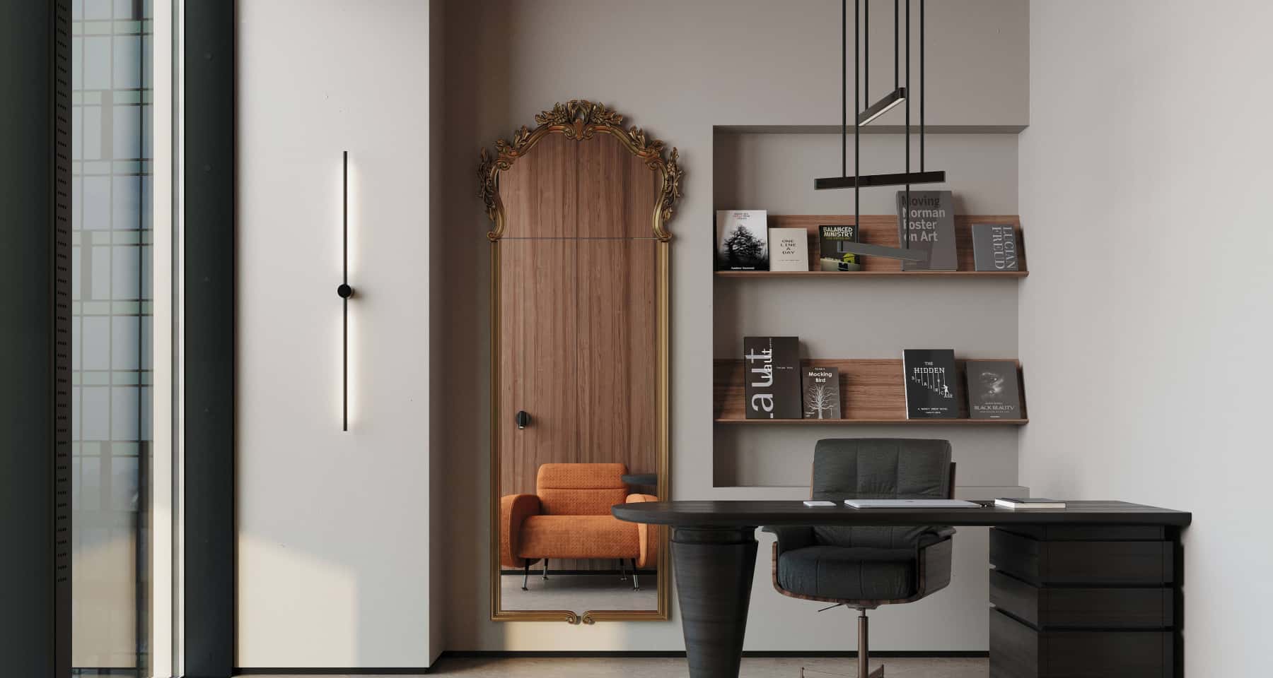 Elegancki wnętrze Japandi 2026 z akcentem na tekstury i naturalne materiały, przytulny minimalizm.