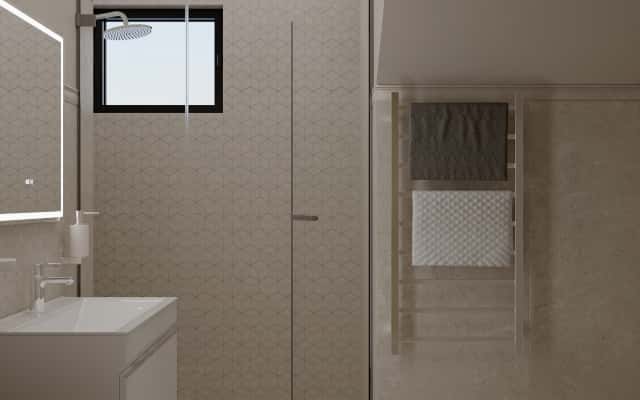 Subtelne kolory Stylowe neoklasyczne wnętrze z elementami dekoracyjnymi i subtelnymi kolorami.