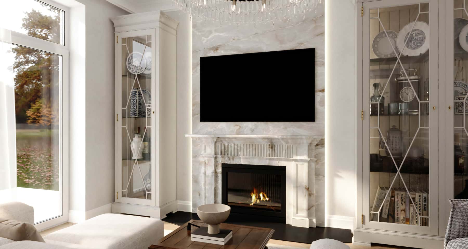 Przytulne światło 2026 Neoklasyczny wystrój wnętrz z oświetleniem wielowarstwowym tworzącym przytulną atmosferę.