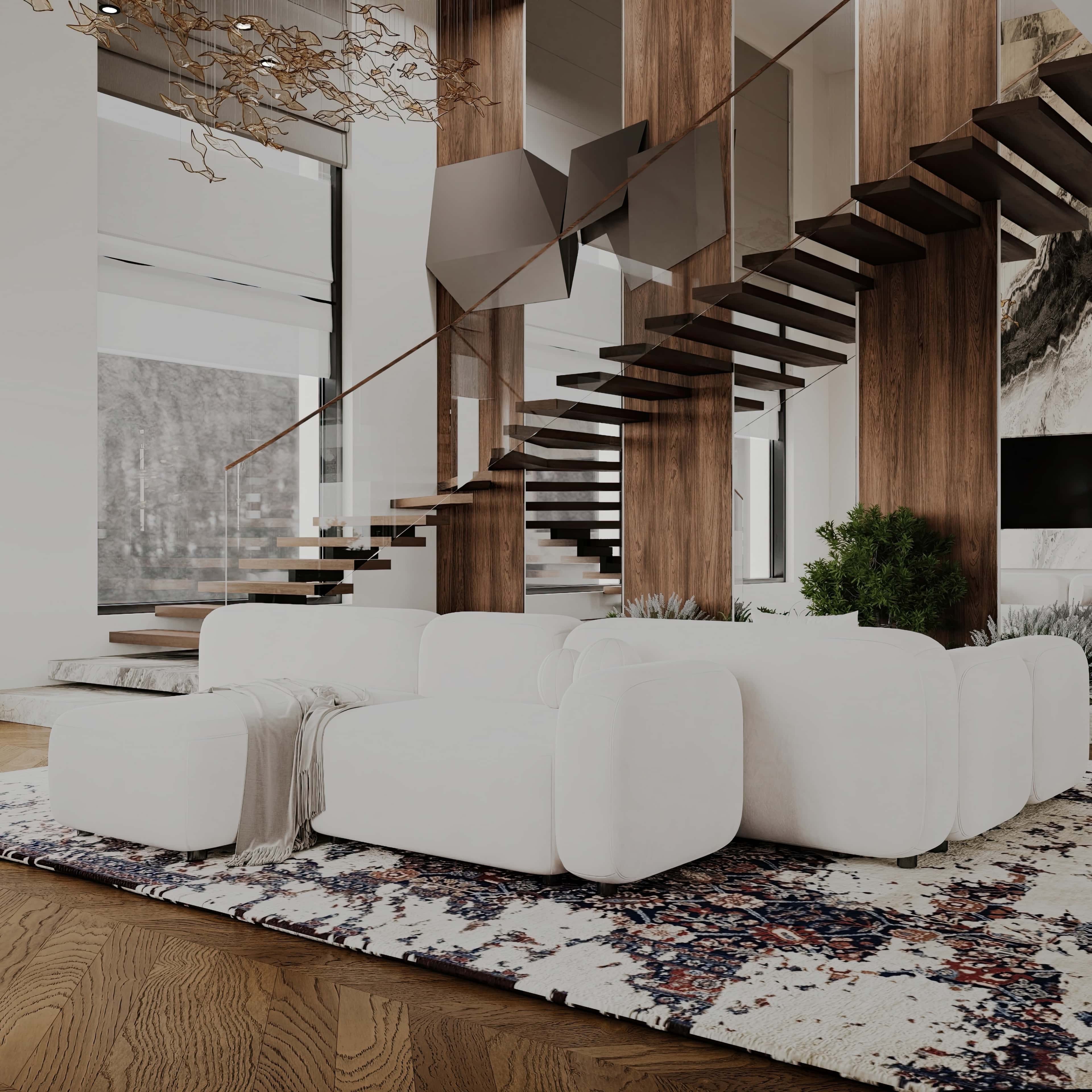 Elegancka łazienka z dużą wanną w nowoczesnym domu za miastem 2026.