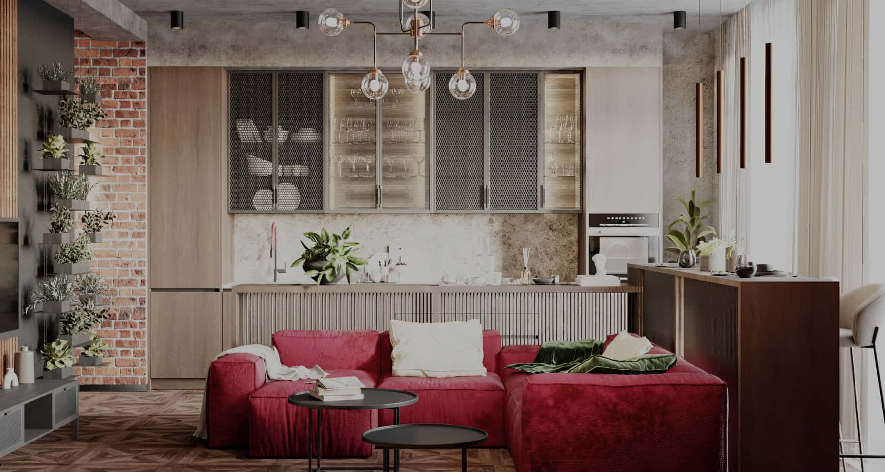 Inspiracja loftową klasyką Inspirujące klasyczne wnętrze domu z loftowymi akcentami i subtelnymi, wyrafinowanymi detalami.