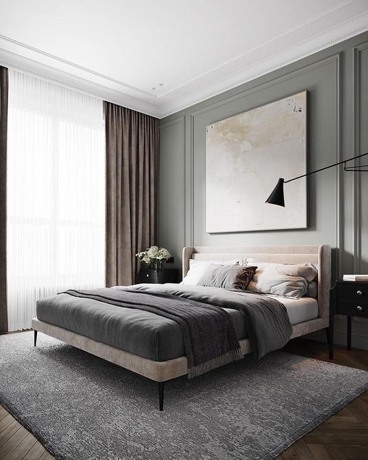 Sypialnia z podium w stylu japońskim, podkreślająca harmonię i spokój.