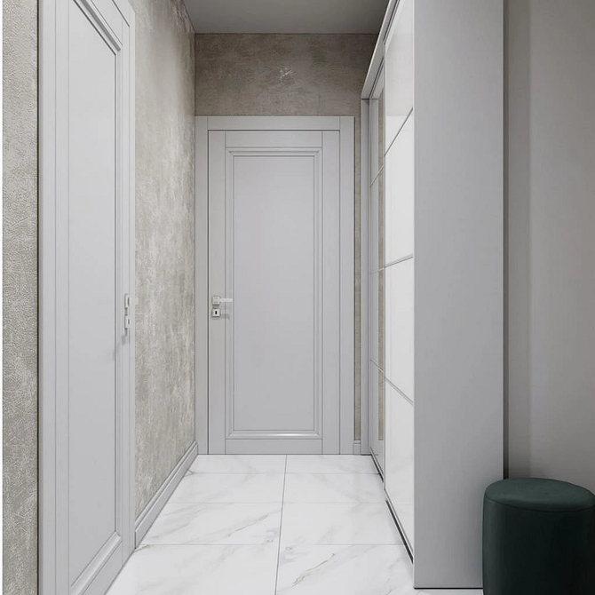 Szafa lustrzana z rozsuwanymi drzwiami w salonie, wygodne i stylowe rozwiązanie.