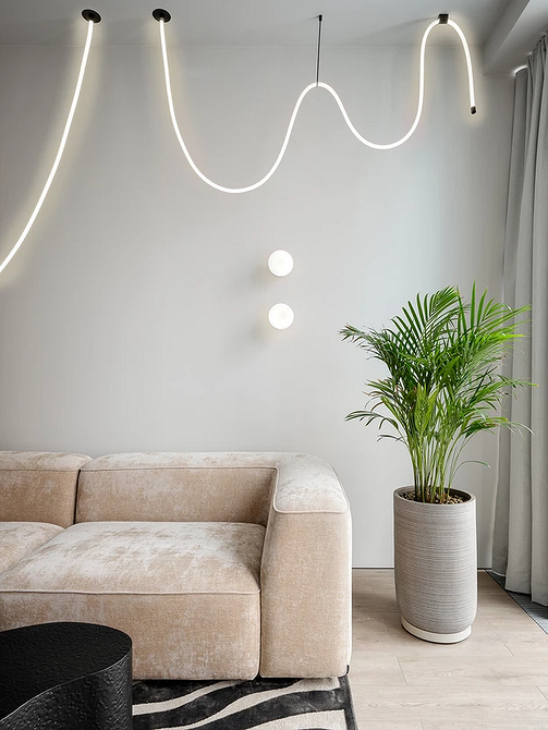 Modułowa sofa z fakturą Modułowa sofa z bogatą, fakturowaną tapicerką, idealnie komponująca się z modnym wnętrzem 2026.