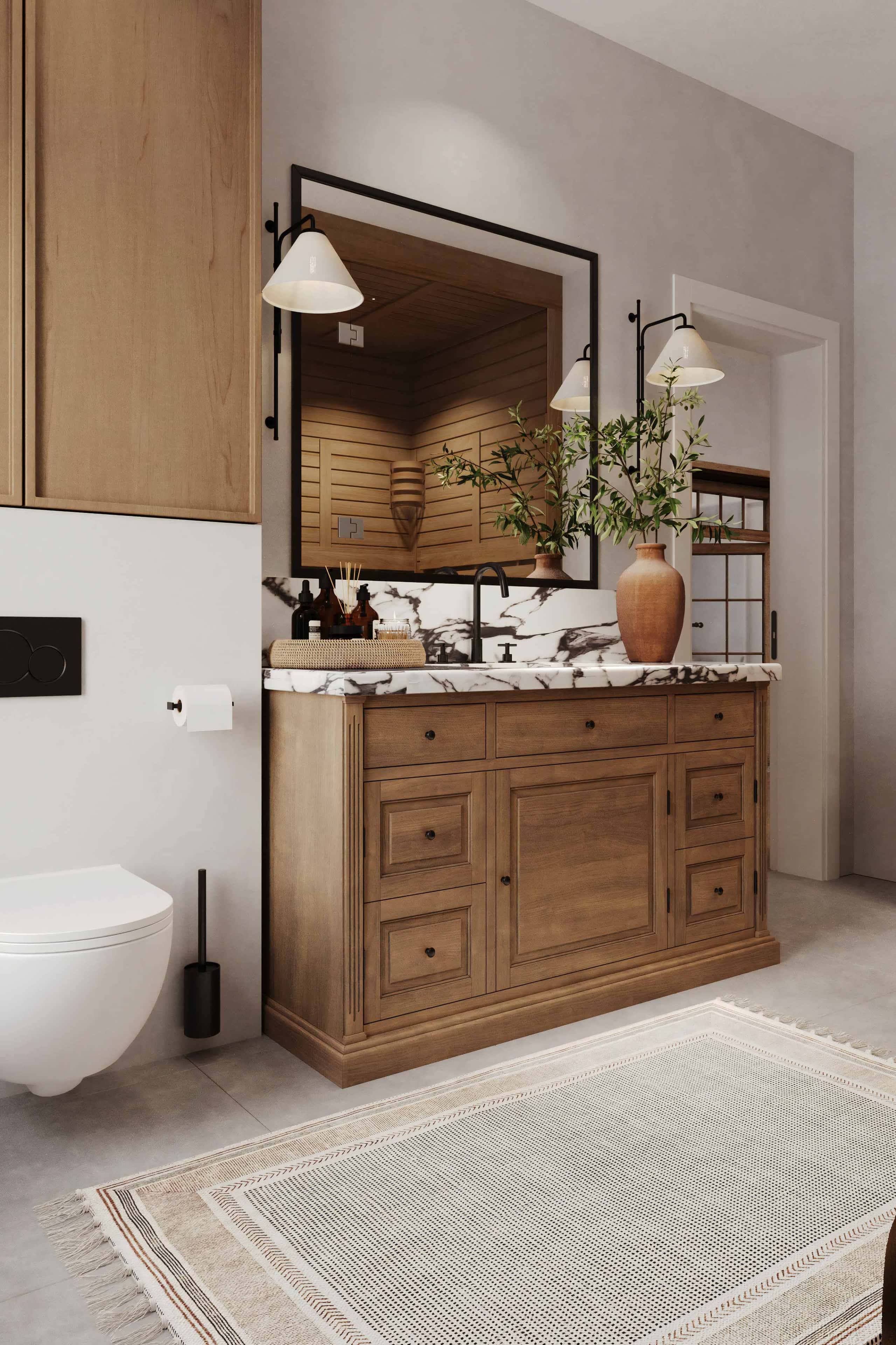 Dom w stylu eko z oknami panoramicznymi 2026 i minimalistycznym designem.