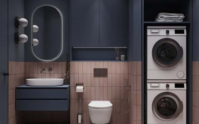 Balkon - oaza spokoju Projekt trzypokojowego mieszkania: balkon przekształcony w strefę relaksu z fotelami i stolikiem.