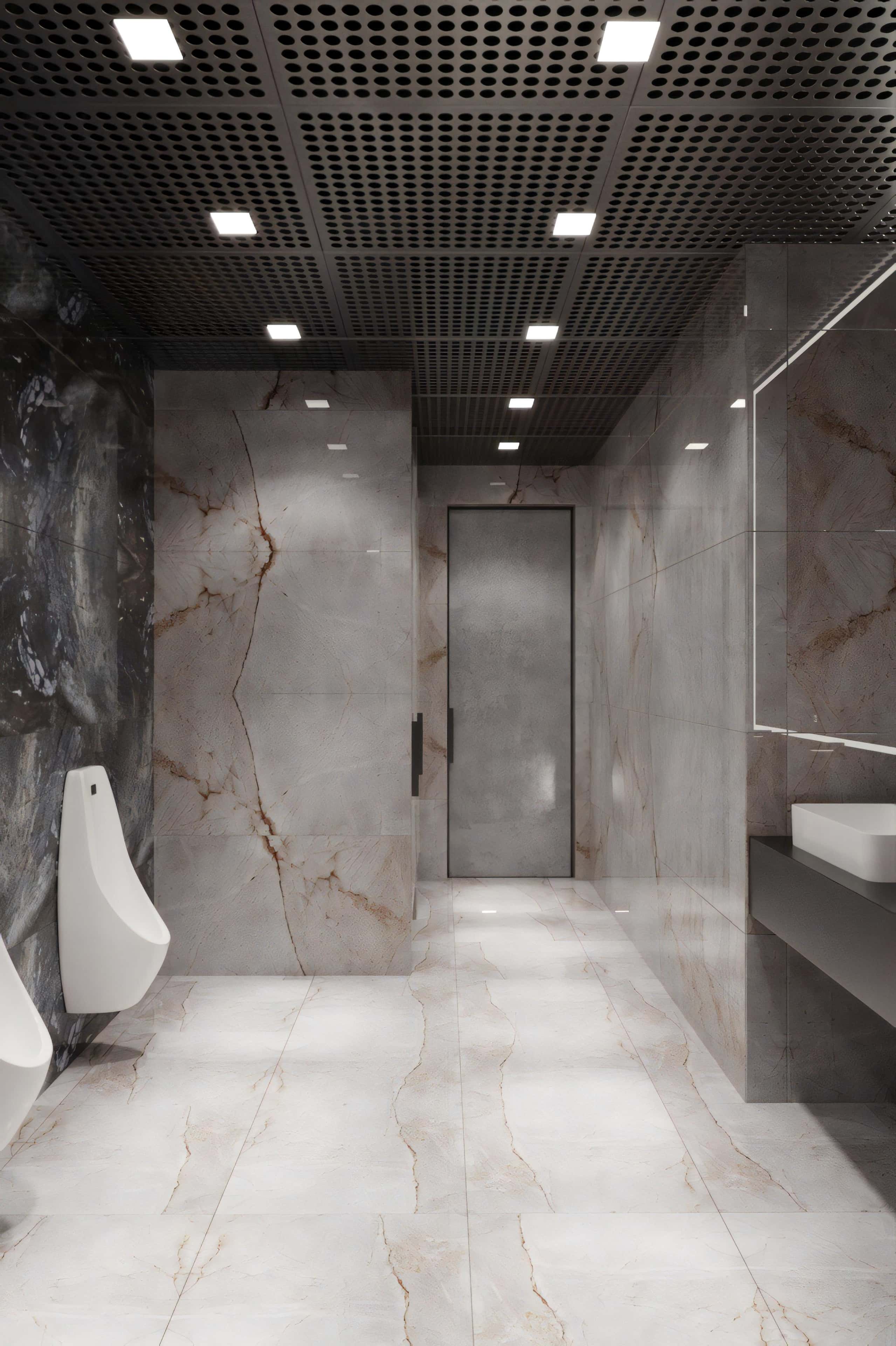 Nowoczesne wnętrze biura po remoncie, ergonomiczne i funkcjonalne miejsce pracy.