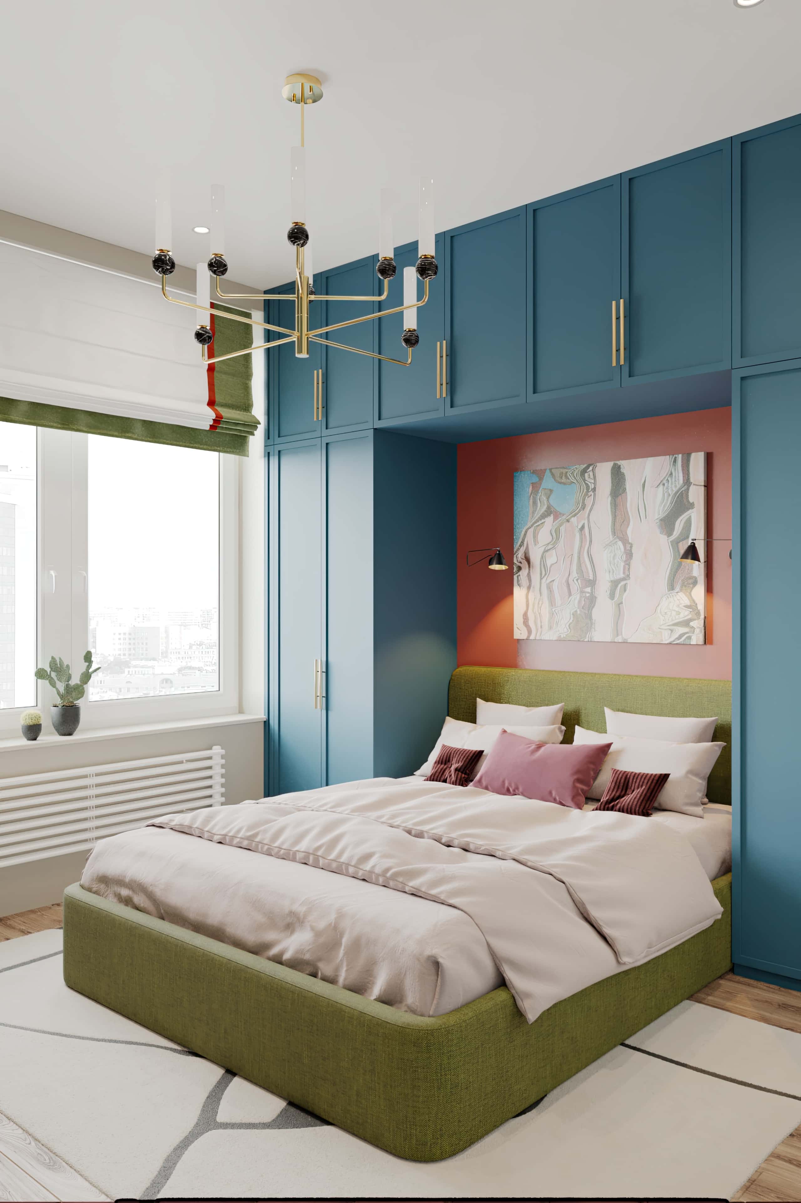 Salon w jasnych kolorach z żółtymi akcentami - projektowanie wnętrz 2026