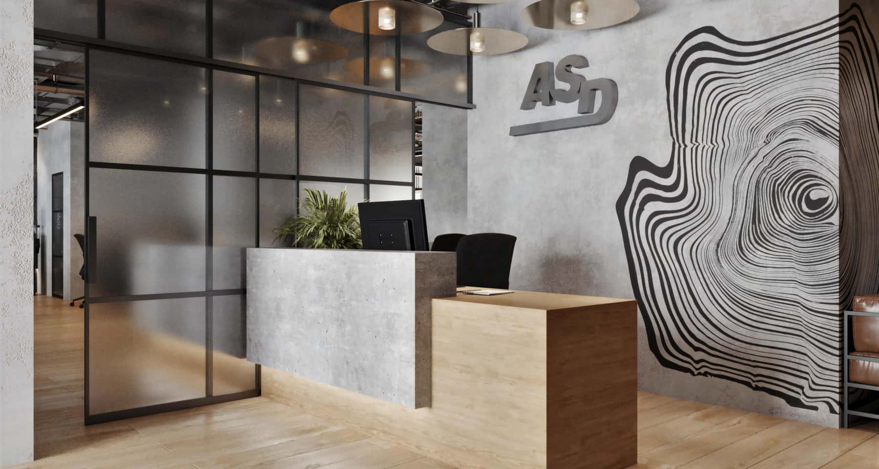 Nowoczesny remont biura w stylu open space w Kijowie, Loft 2026.