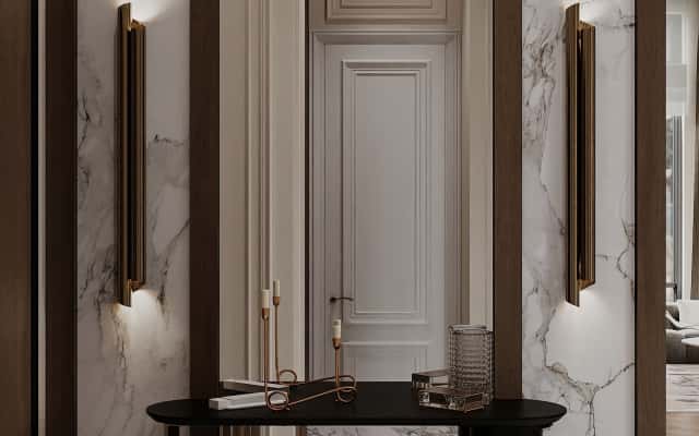 Przestronny salon w stylu amerykańska klasyka: jasne wnętrze, elegancja i komfort.