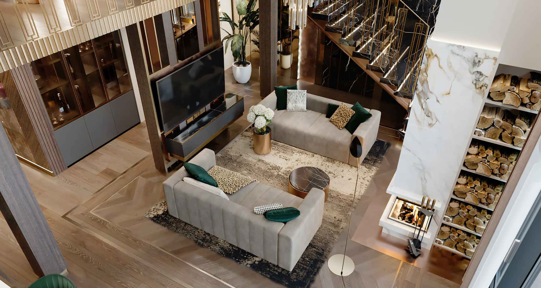 Nowoczesny pokój dziecięcy z kolorowymi akcentami, projekt wnętrza Kijów.