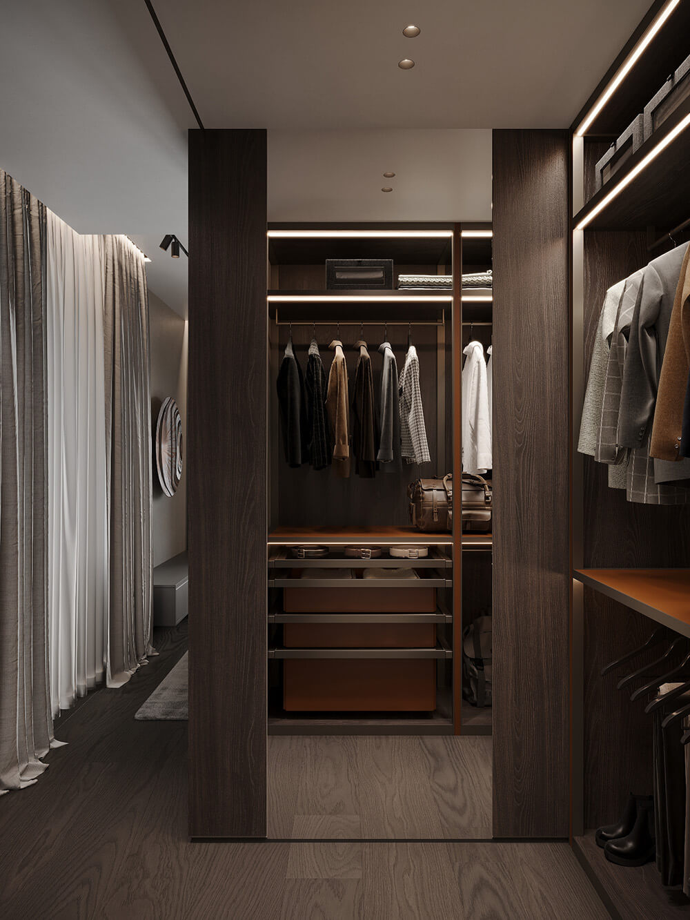 Organizacja przestrzeni w przedpokoju: pomysły na efektywne przechowywanie ubrań i obuwia.