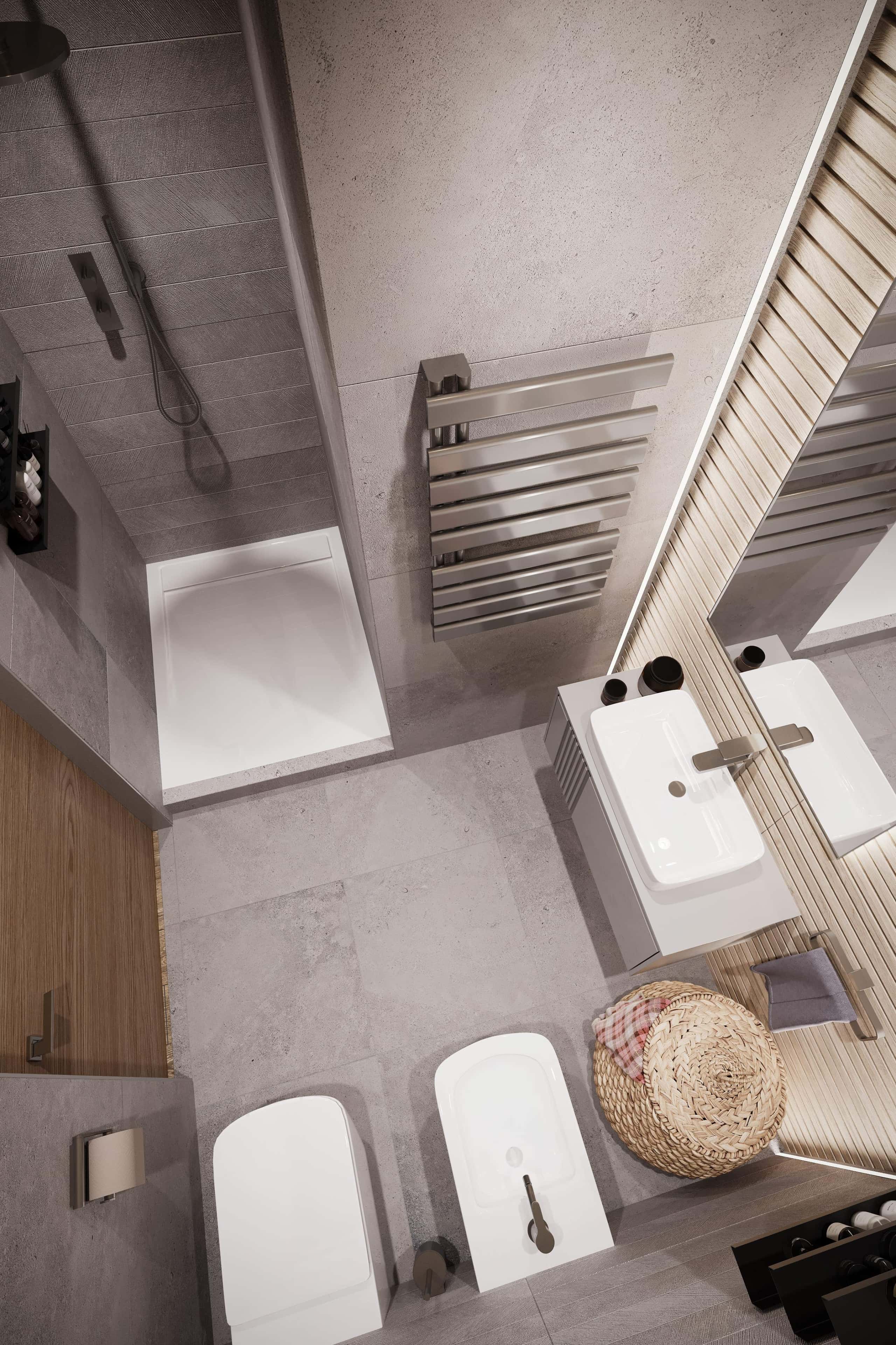 Niewykończone mieszkanie w betonie - przestrzeń do stworzenia wymarzonej aranżacji wnętrz.