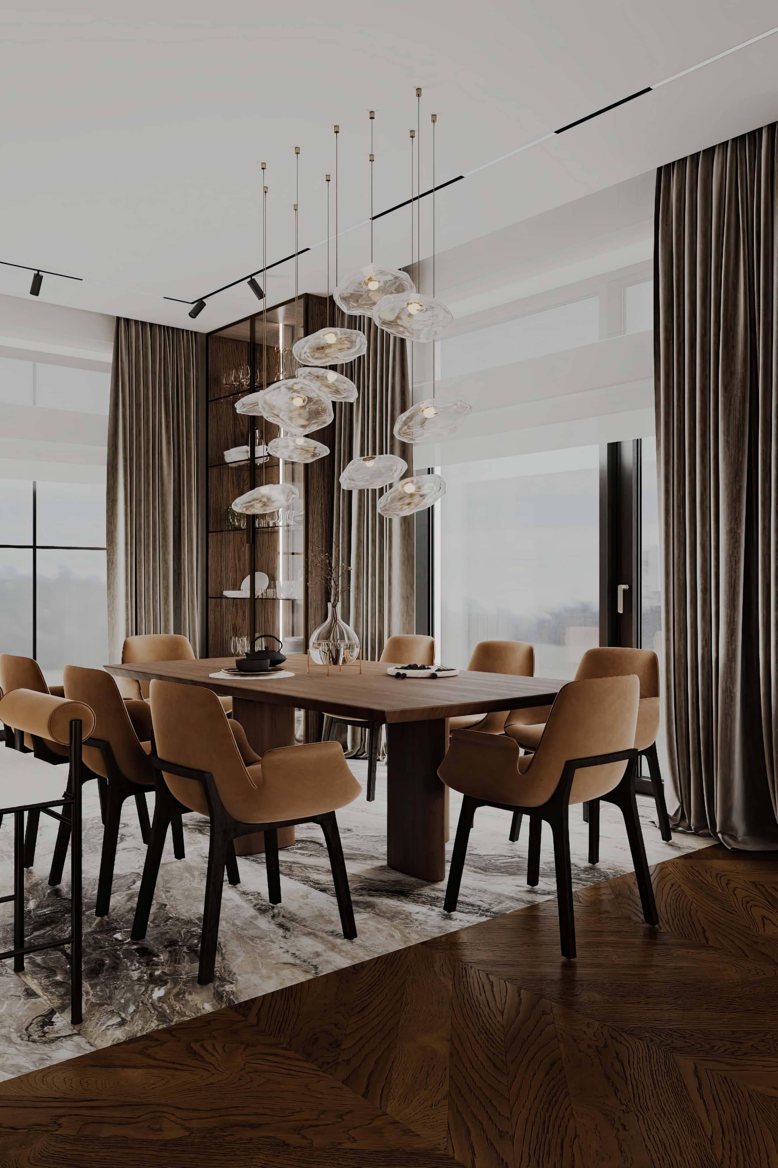 Sypialnia Art Deco Inspiracje wnętrzarskie 2026: elegancka sypialnia w stylu Art Deco z welurowym akcentem