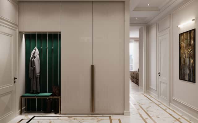 Przemyślana aranżacja wnętrza 4-pokojowego mieszkania dla dużej rodziny.