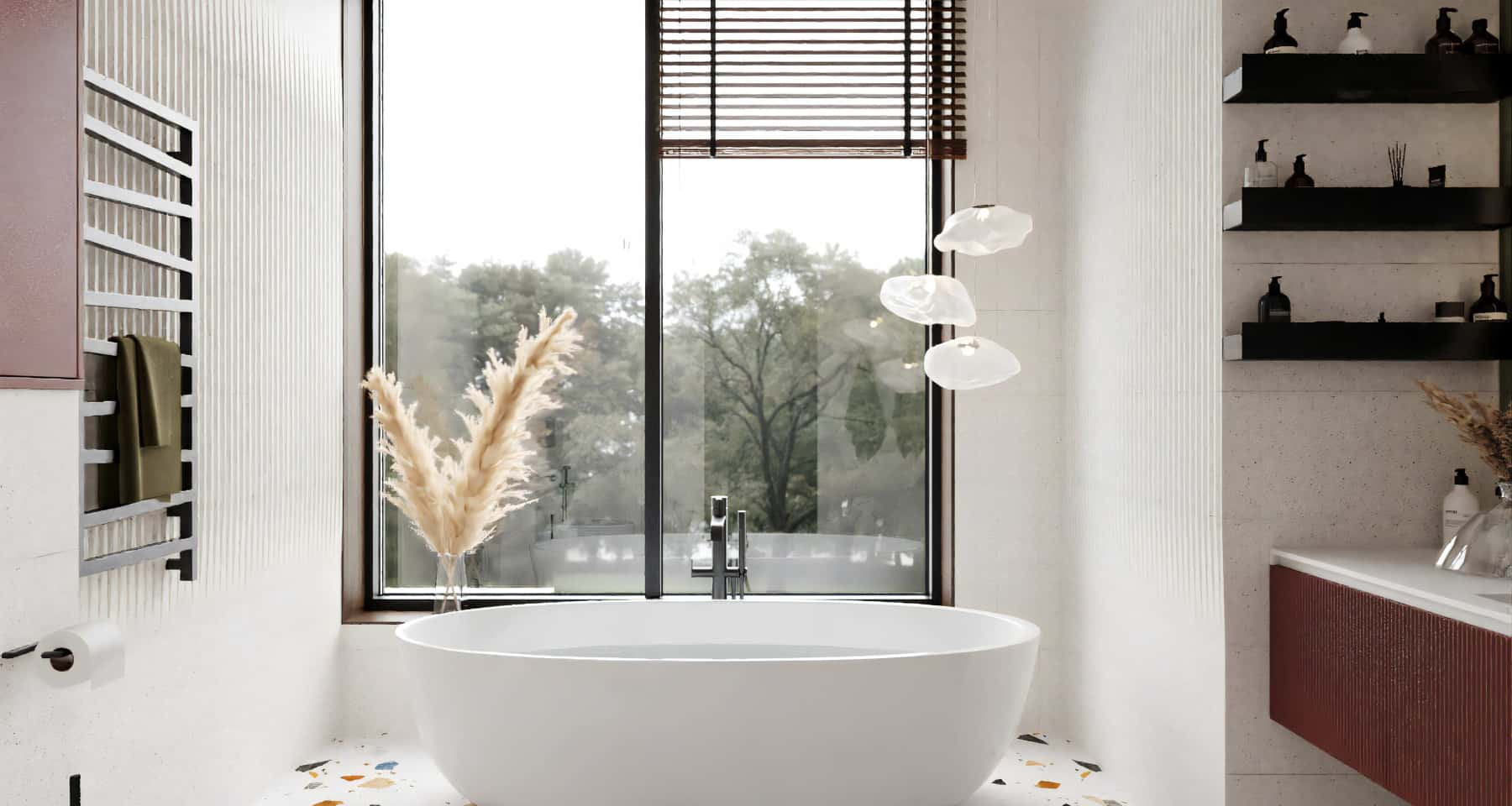 Minimalistyczny design sypialni w nowoczesnym domu 2026 z naturalnymi materiałami.