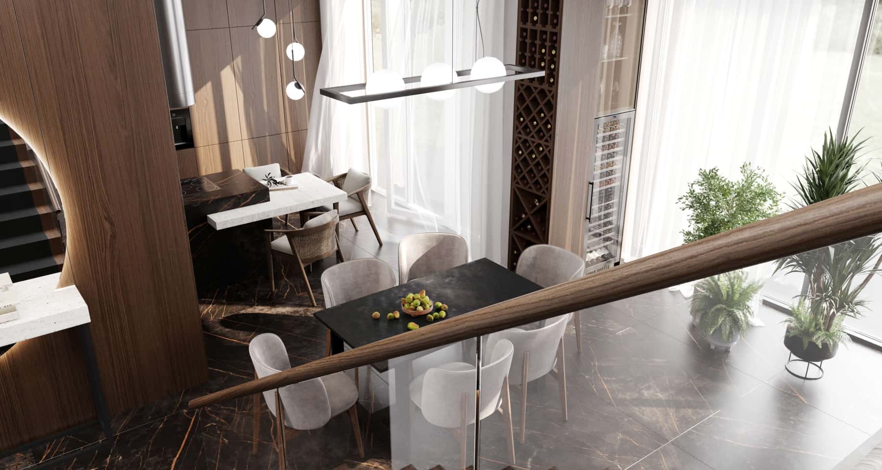 Nowoczesny dom 2026 z dużymi oknami i naturalnymi materiałami w minimalistycznym stylu.