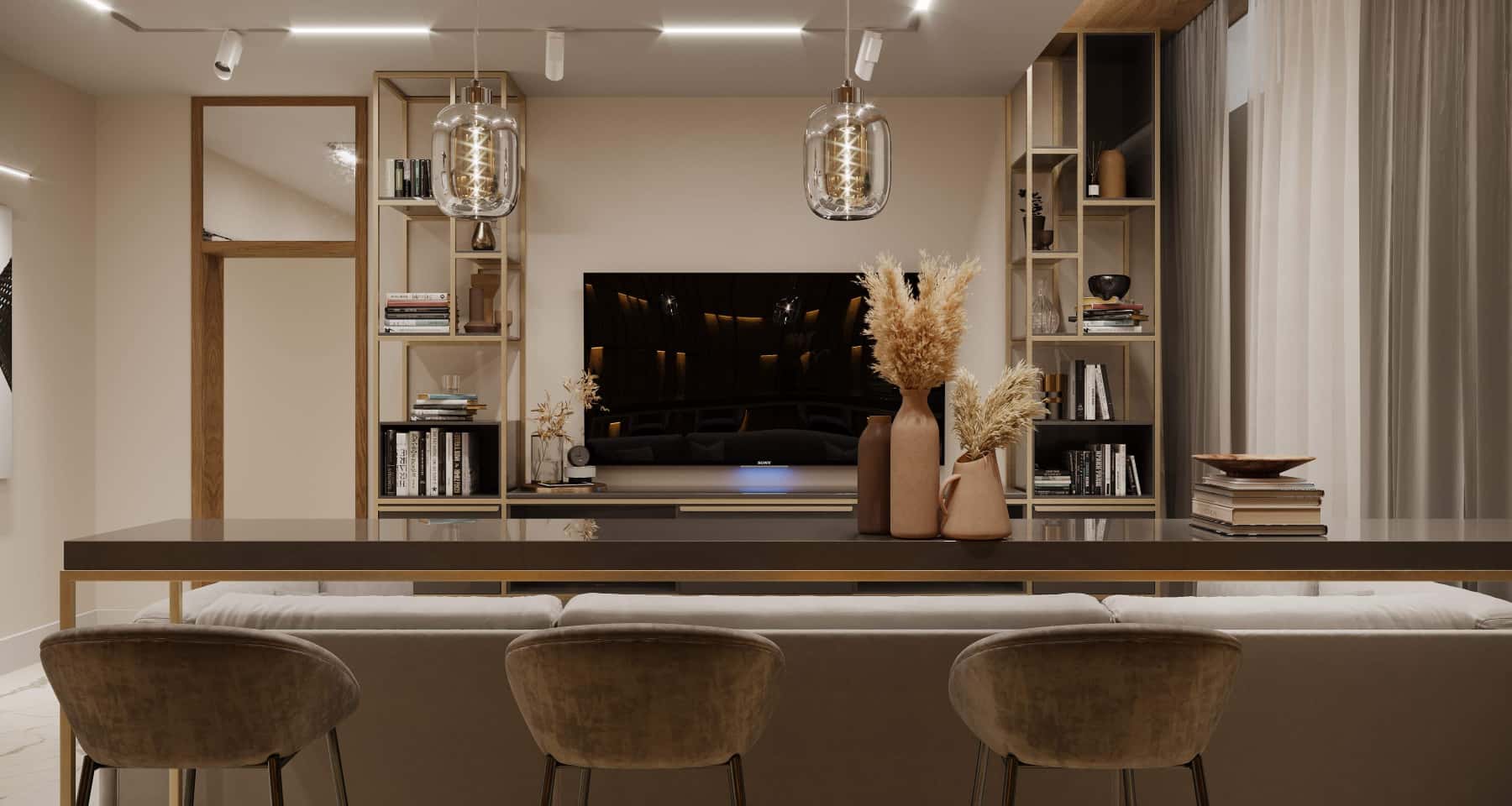 Nowoczesny dom 2026: Funkcjonalne wnętrze z dużymi oknami i minimalistycznym stylem