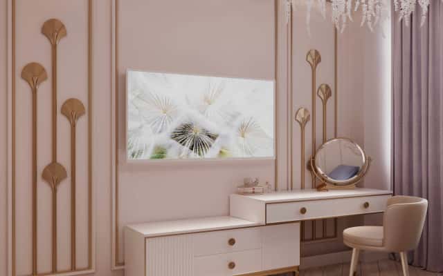 Beżowe wnętrze domu 2026: połączenie stylu neoklasycznego z naturalnymi akcentami.