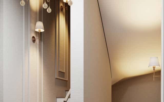 Stylowe beżowe wnętrze domu 2026 z wykorzystaniem naturalnych materiałów w stylu neoklasycznym.