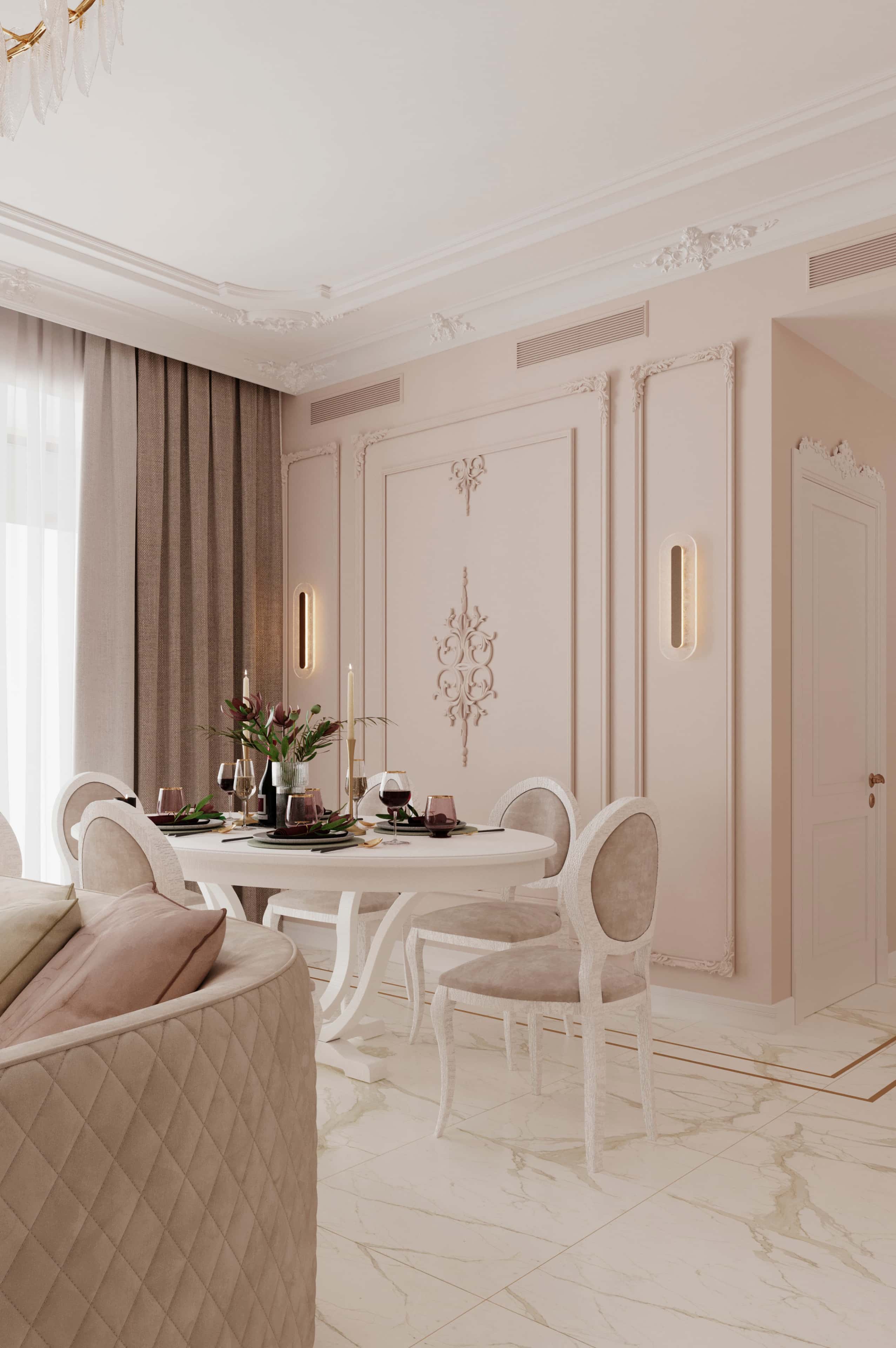 Beżowe wnętrze domu 2026: naturalne materiały i harmonia kolorów.