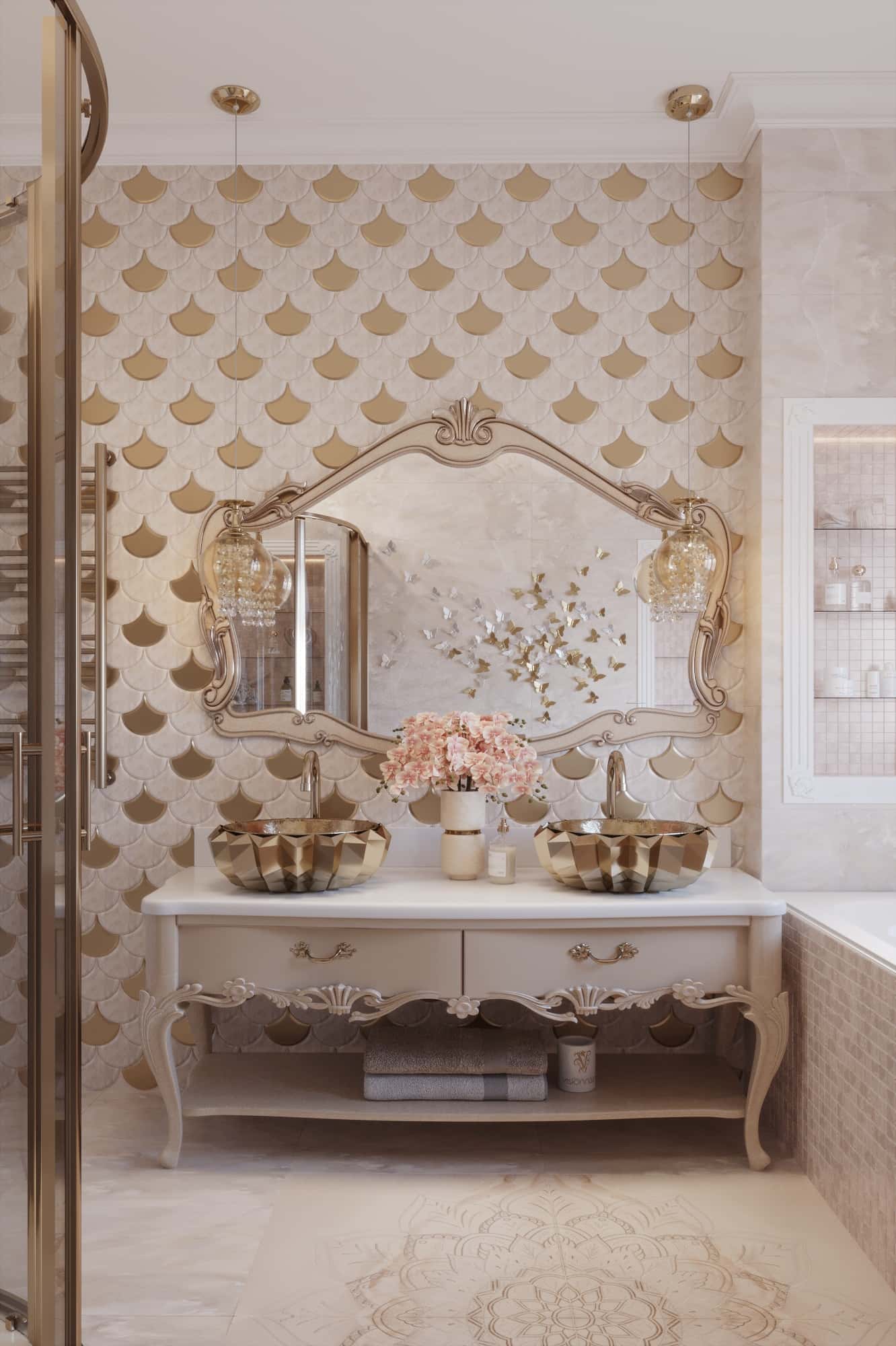 Inspirujące beżowe wnętrze domu na 2026 rok w stylu neoklasycznym i naturalnym.