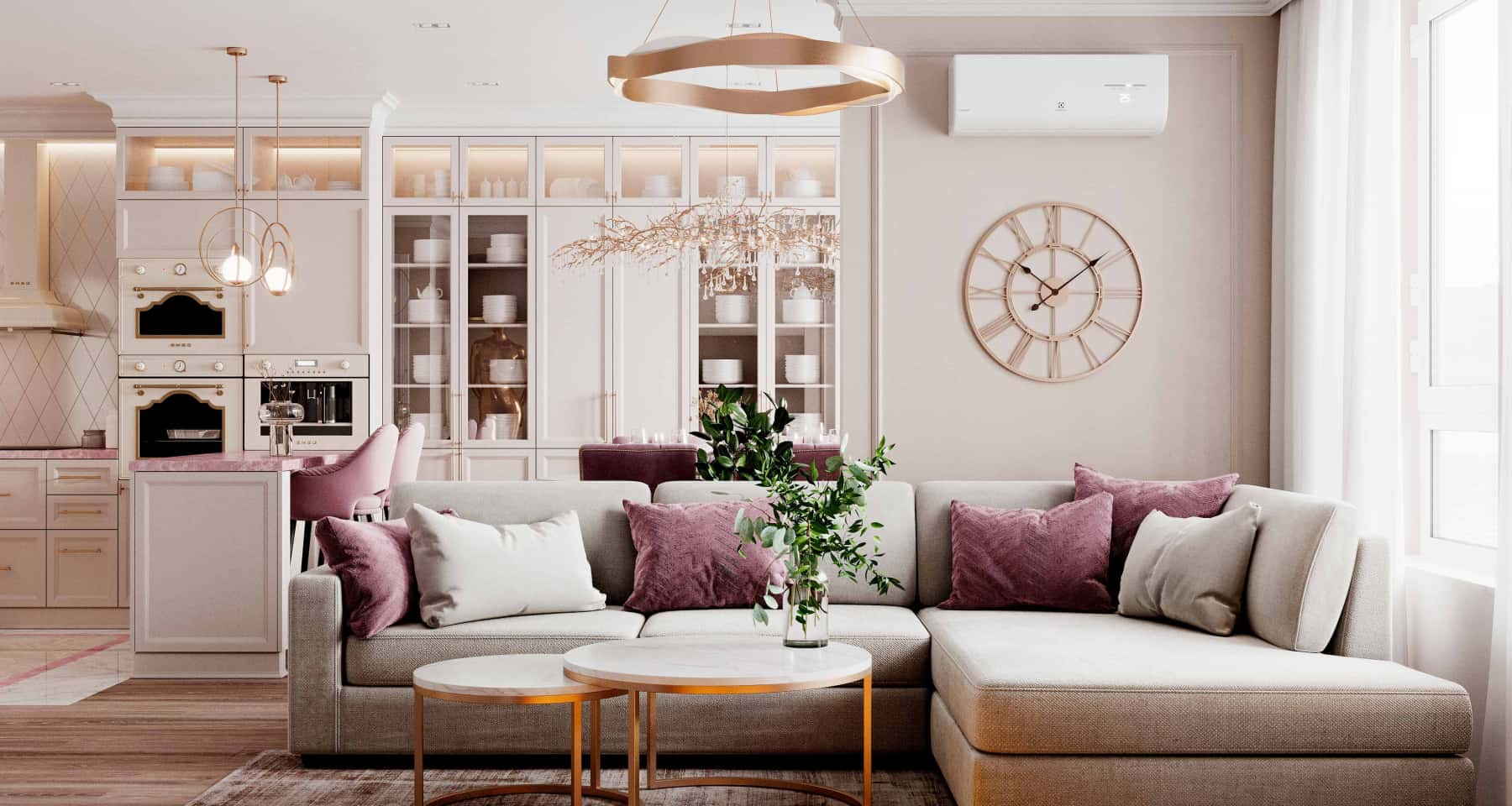 Kreatywne metraże Kreatywna aranżacja małego metrażu w dwupokojowym mieszkaniu, z wykorzystaniem jasnych kolorów i optycznych trików.