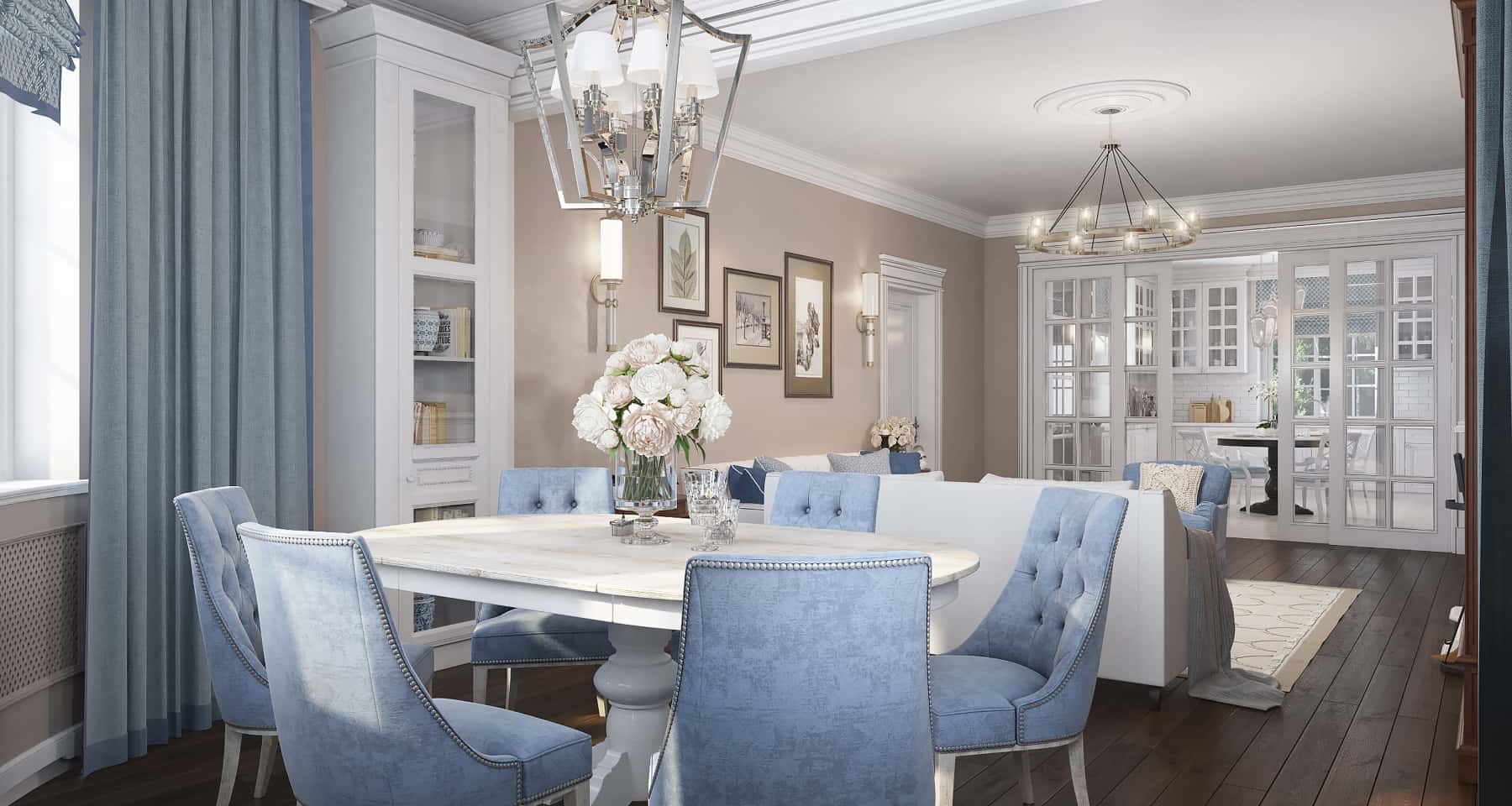 Salon w jasnych tonach, minimalizm i akrylowa farba w projekcie na 2026 rok