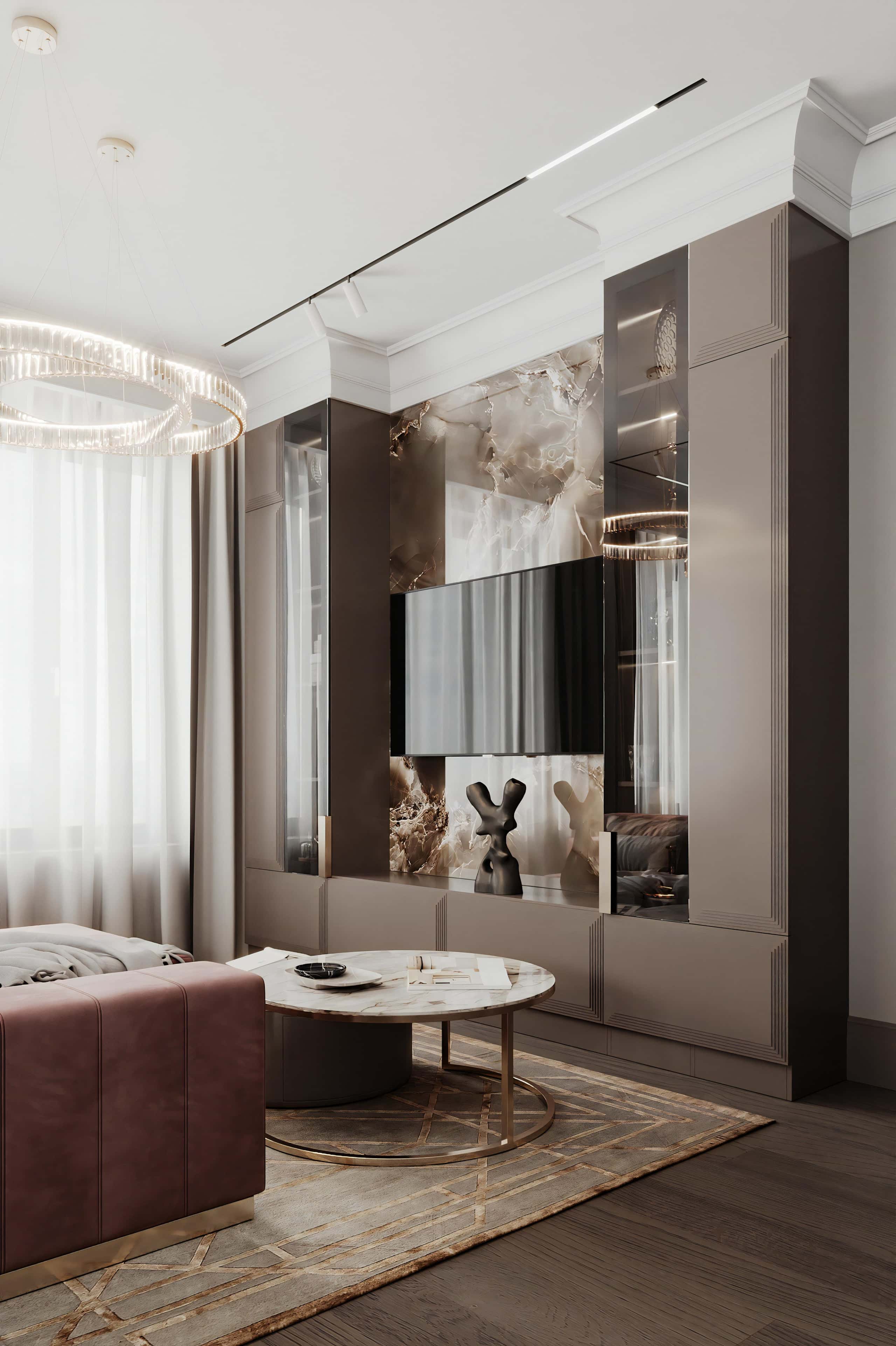 Inspiracje jasny salon 2026: Styl minimalistyczny i farba akrylowa w małym mieszkaniu