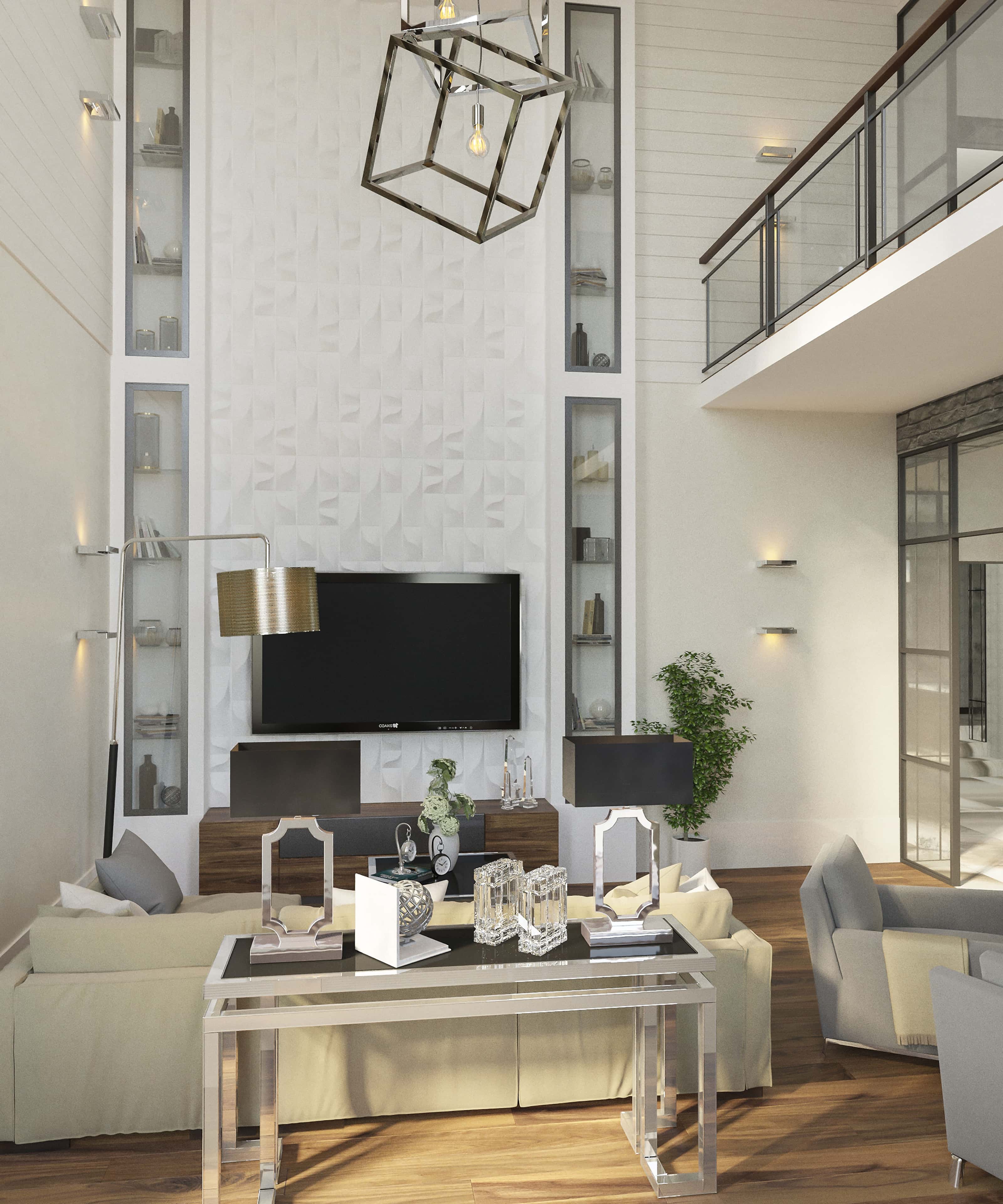 Jasny salon 2026 w stylu minimalistycznym, idealny do małego mieszkania, pomalowany farbą akrylową