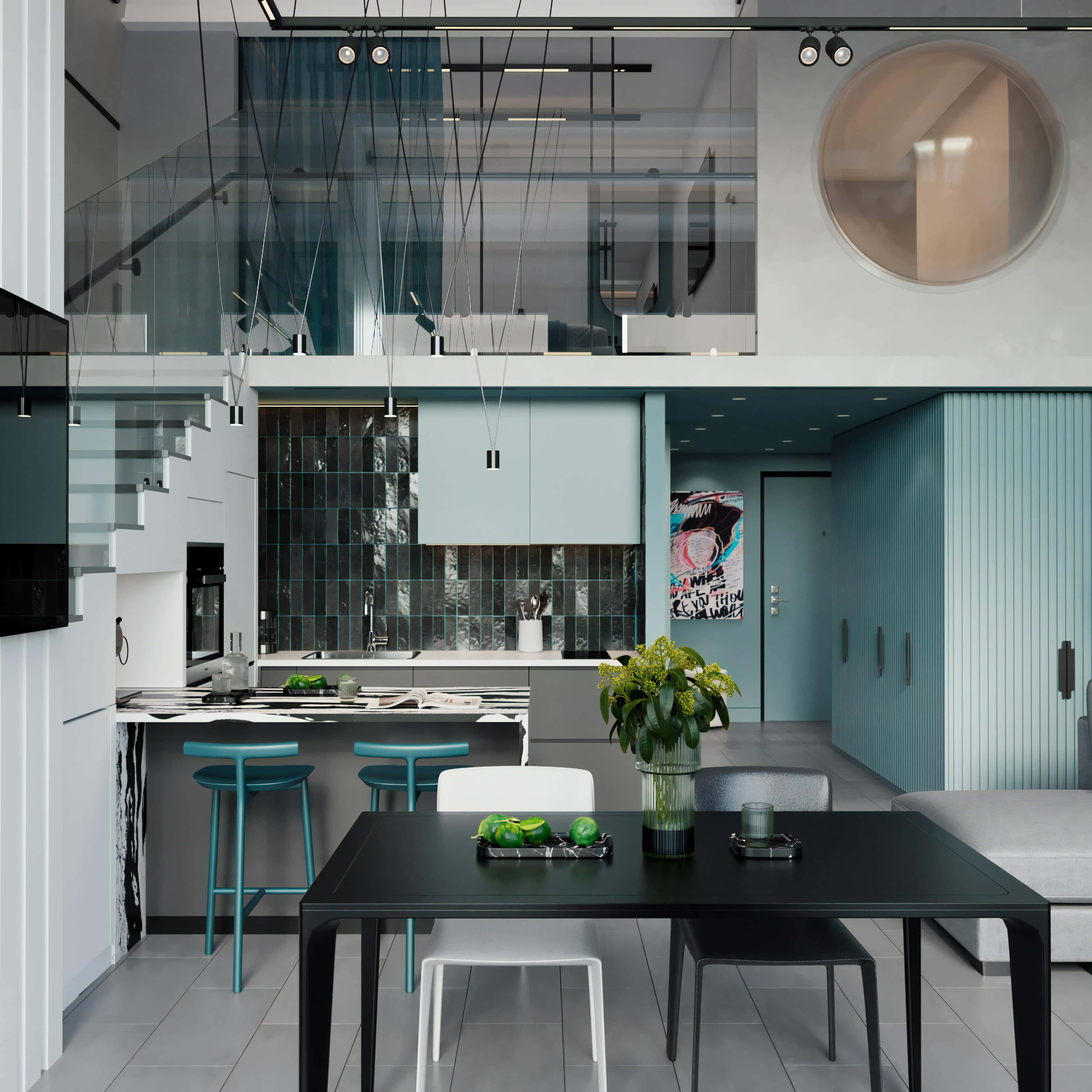 Projekt jasnego salonu z wykorzystaniem farby akrylowej i minimalistycznych rozwiązań.