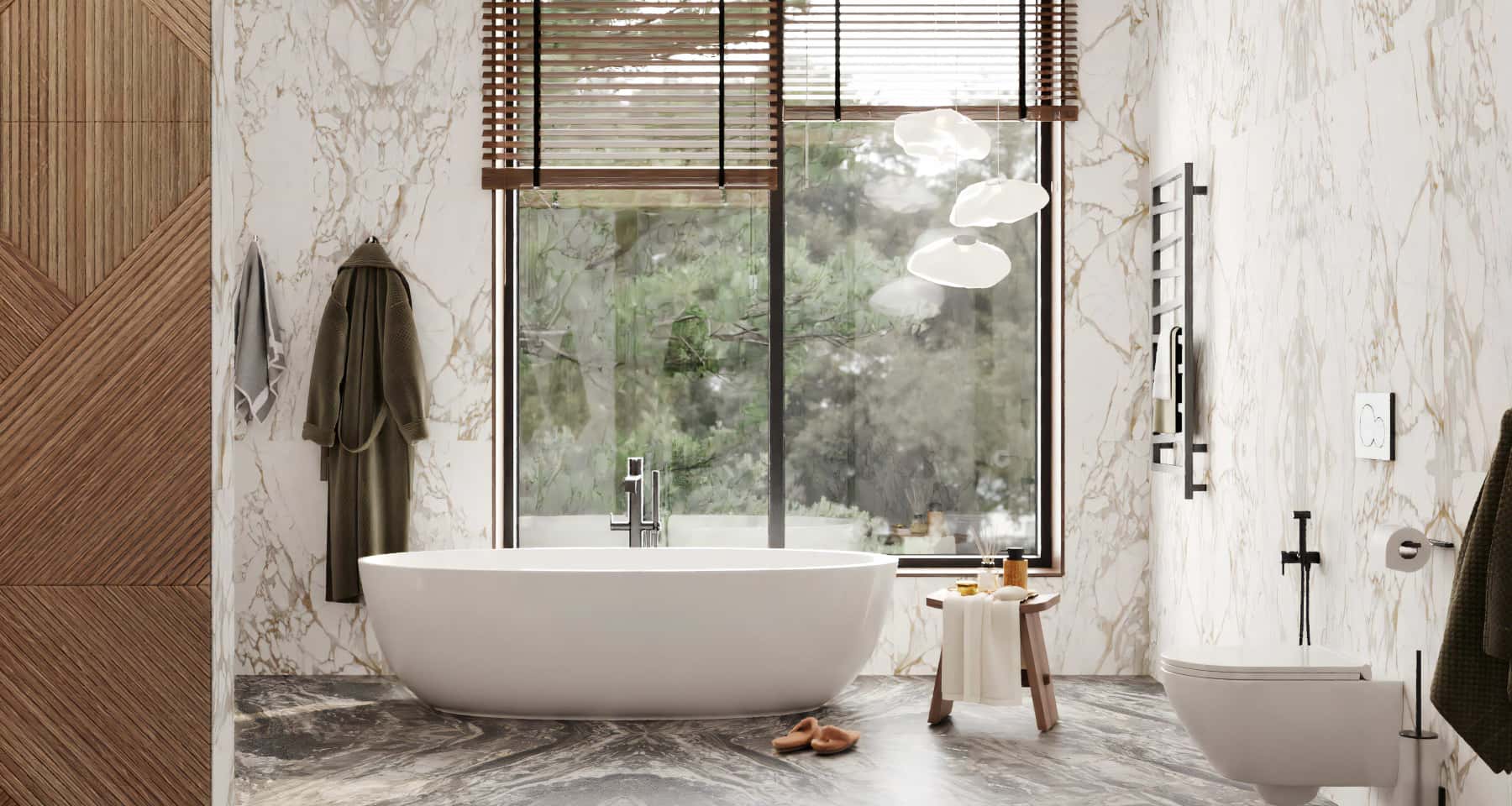 Łazienka w dwupiętrowym domu: nowoczesne rozwiązania i eleganckie wykończenia.