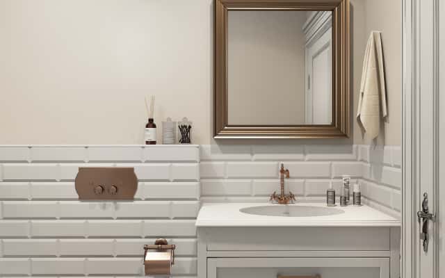 Nowoczesny design wnętrza dwupiętrowego domu z welurowymi panelami w 2026 roku.