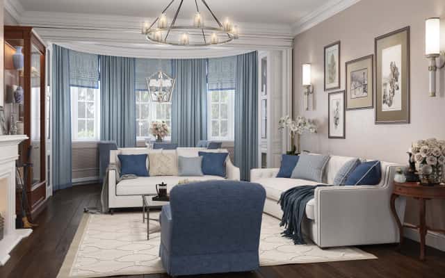 Pokój dziecięcy w dwupiętrowym domu z kolorowymi akcentami i zabawkami