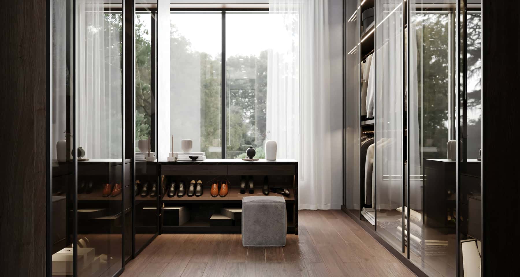 Nowoczesna aranżacja wnętrza dwupiętrowego domu z eleganckimi meblami i stylowymi dodatkami 2026