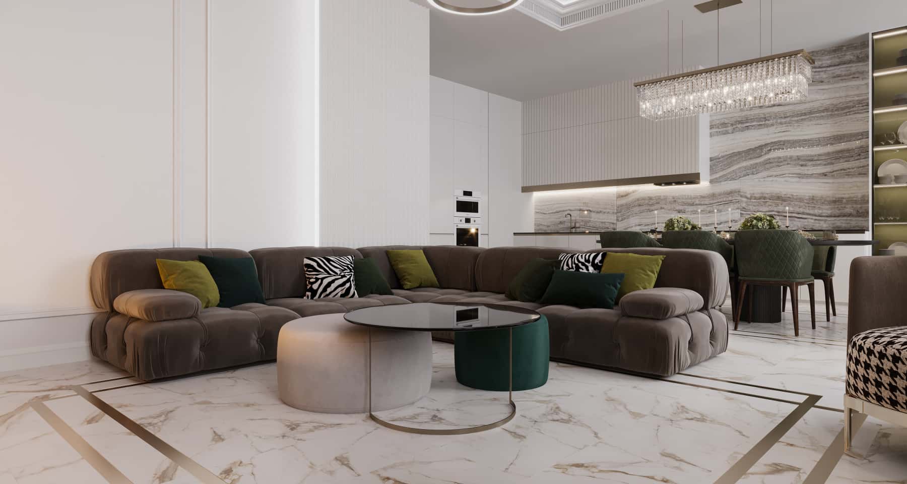 Przytulna kuchnia z salonem – ciepłe barwy, wygodne meble, wydajna wentylacja 2026.