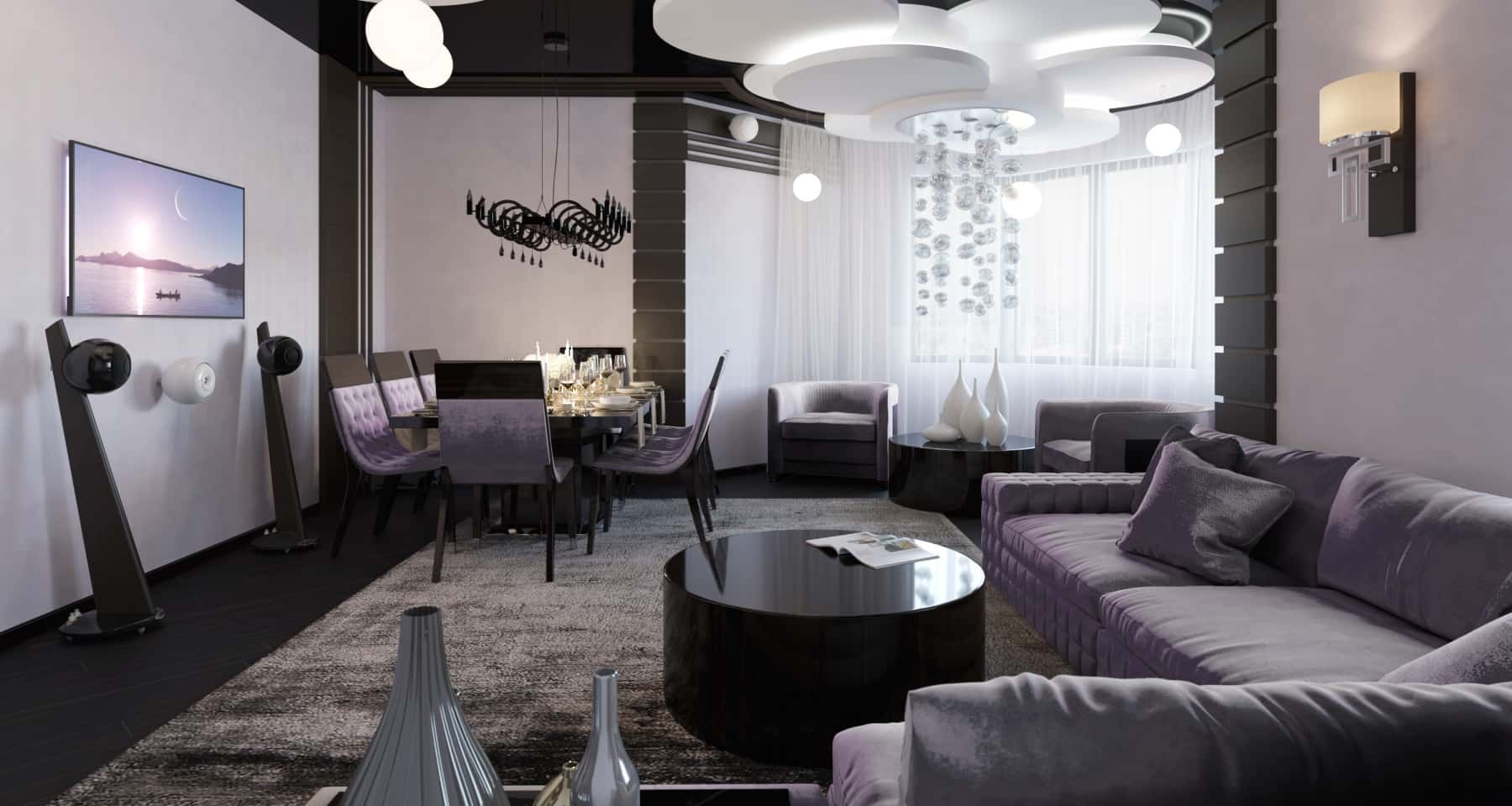 Nowoczesny loft męski 2026 z czarnymi ścianami i industrialnymi dodatkami.