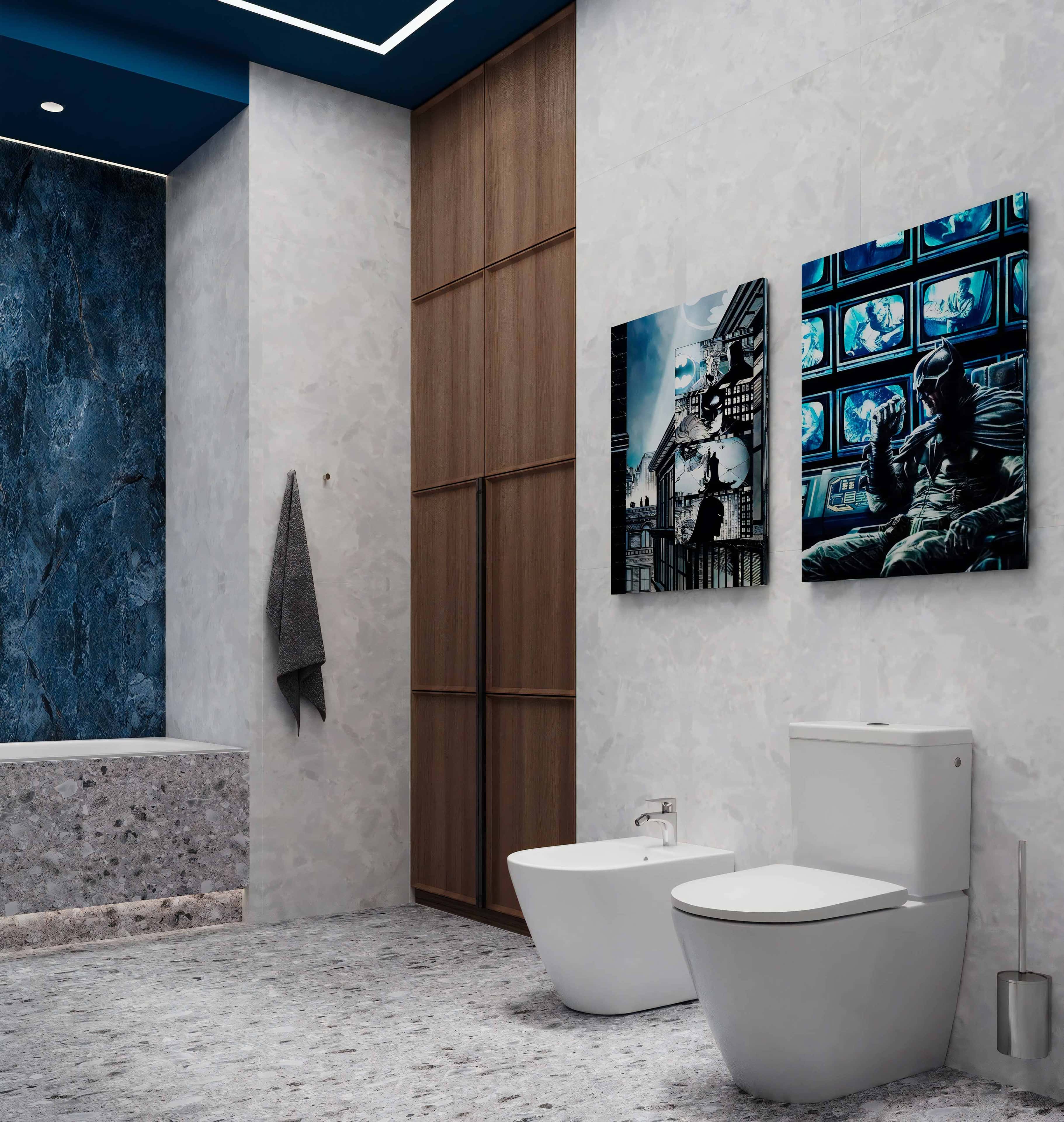 Eleganckie szare wnętrze mieszkania 2026: jadalnia z szarymi krzesłami i drewnianym stołem.