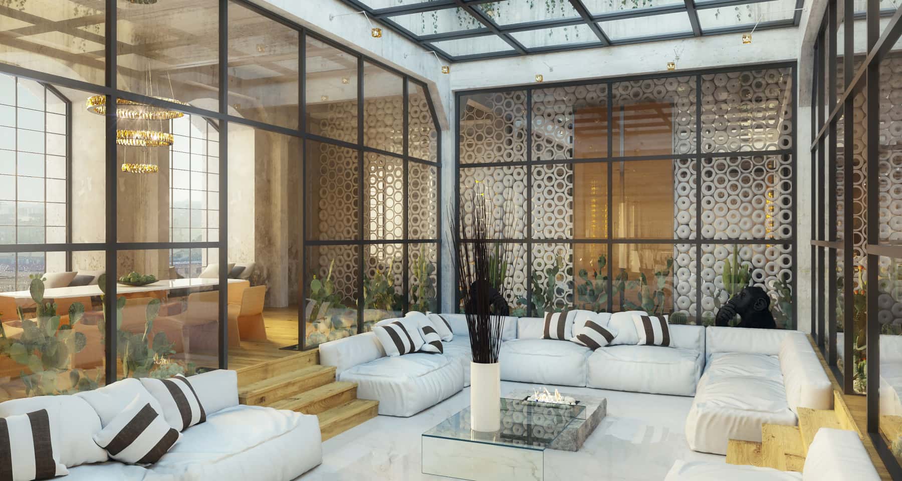 Męskie wnętrza 2026: Nowoczesna kuchnia z ciemnymi szafkami i oświetleniem punktowym.