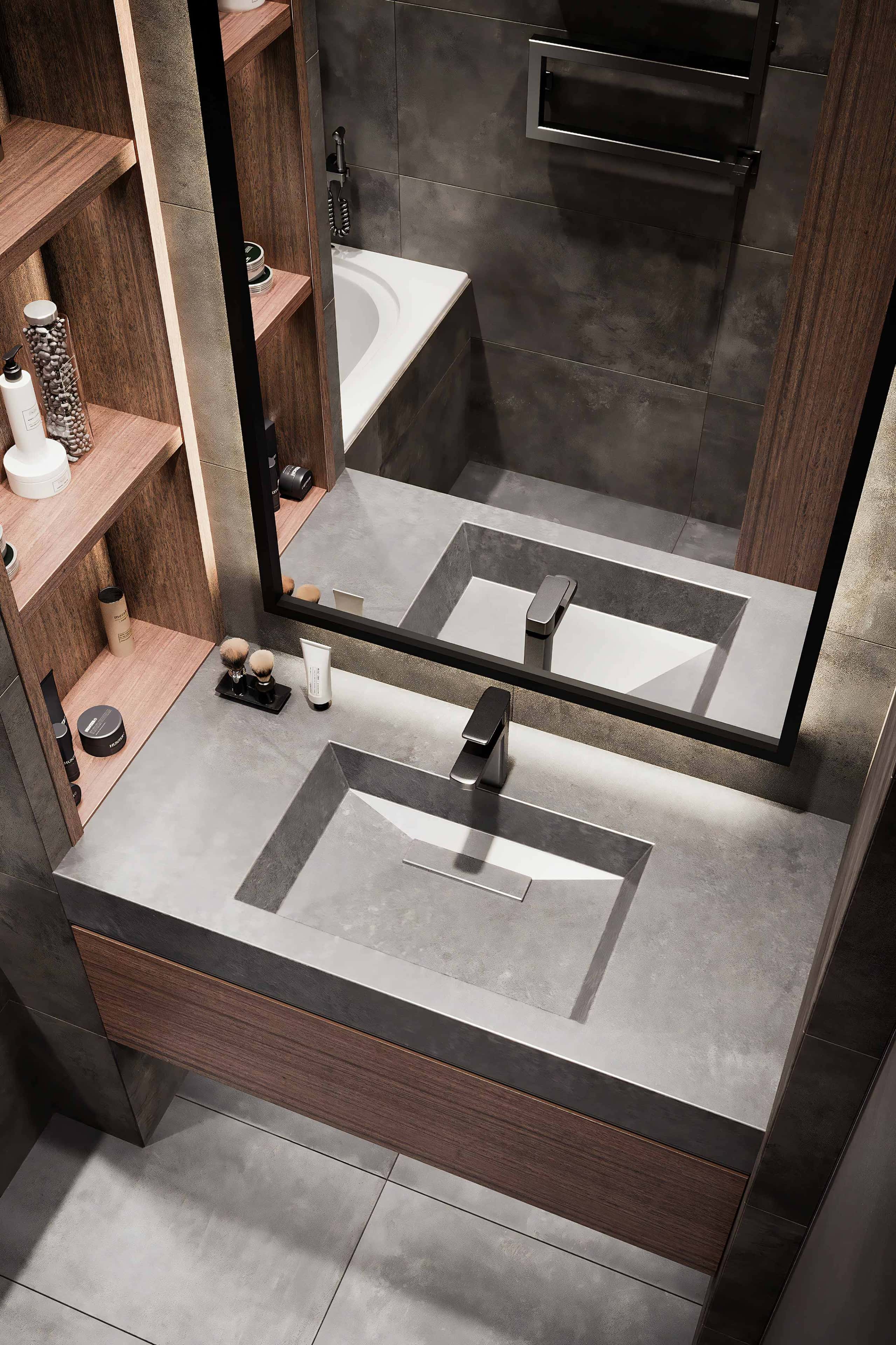 Męskie wnętrze: Detal – lampa w stylu loft na tle ciemnej ściany