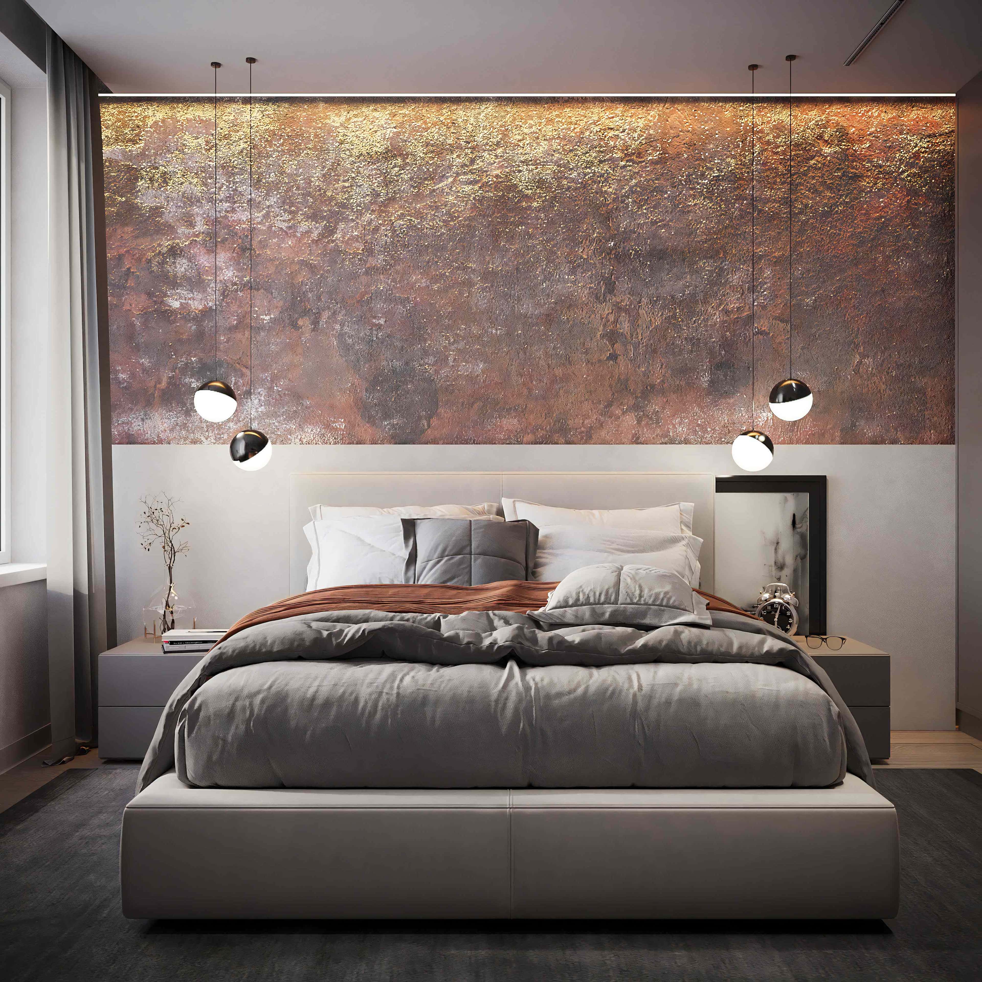 Męski pokój 2026: Ciemna kolorystyka, faktury kamienia, minimalizm i styl loft.