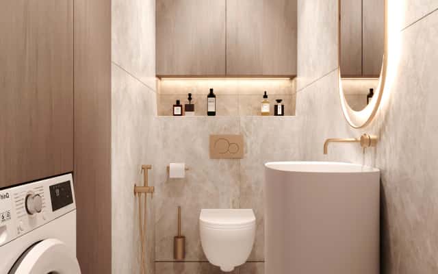 Harmonia w detalu Nowoczesny design mieszkania łączy minimalizm 2026 z funkcjonalnym przechowywaniem i loftowym oświetleniem.