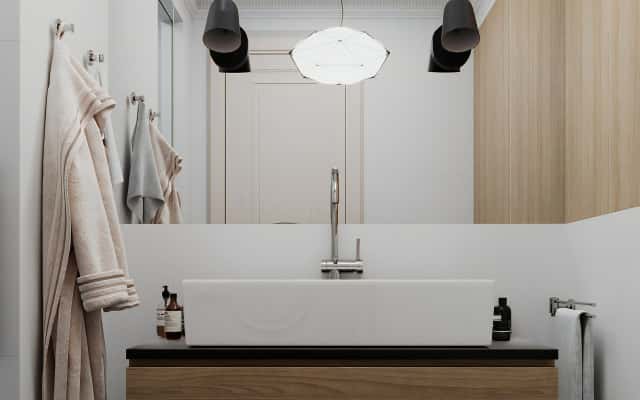 Elegancki Układ Wnętrza Elegancki nowoczesny design mieszkania z oświetleniem loftowym i przemyślanym układem przestrzennym