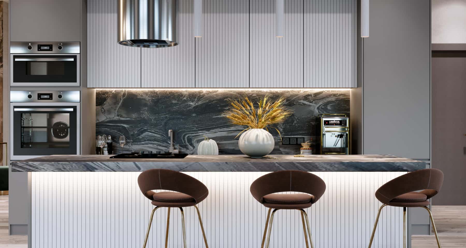 Design 2026: Minimalizm Projekt nowoczesnego mieszkania w stylu minimalizmu 2026 z elementami loftowego oświetlenia.