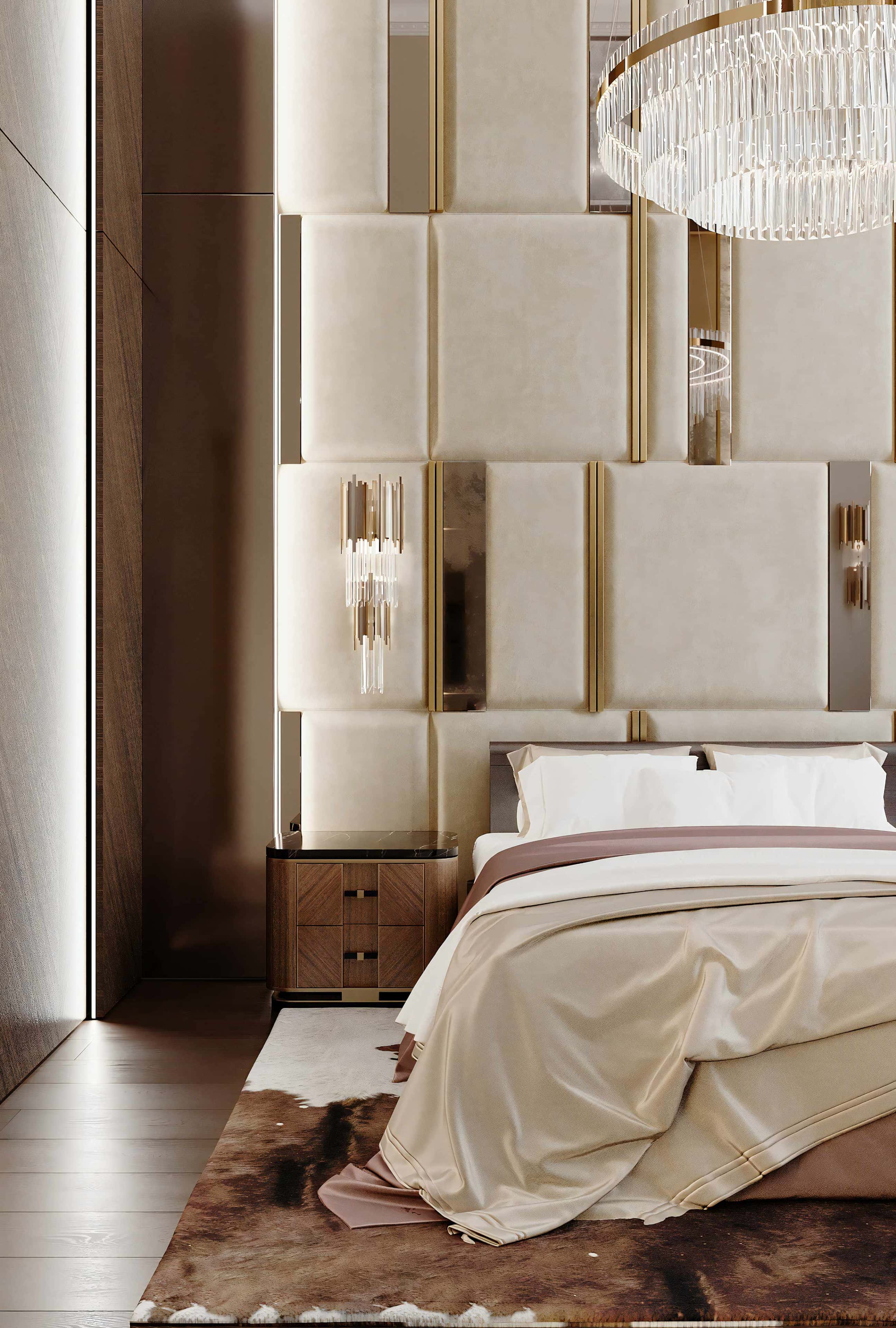 Sypialnia 2026: jasne barwy, panele ścienne i subtelne dodatki tworzą oazę spokoju.