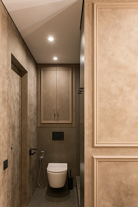 Nowoczesne drzwi obrotowe w industrialnym stylu z minimalistycznymi okuciami w loftowym mieszkaniu.